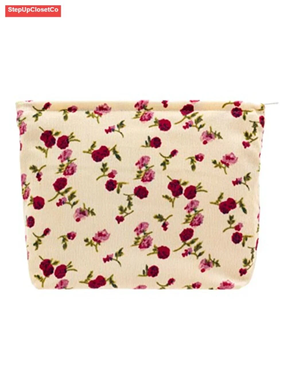 Large Corduroy Canvas Cosmetic Bag Makeup Pouch for Travel Organizer